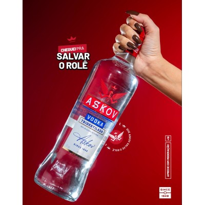 VODKA ASKOV  900ML - DG Distribuidora