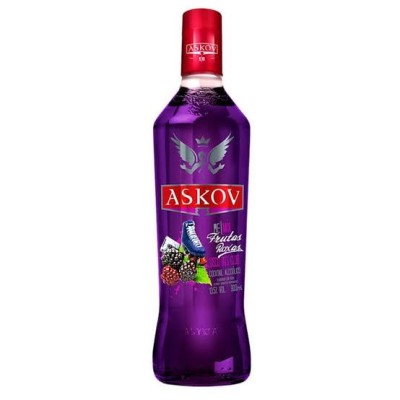 VODKA ASKOV  FRUTAS ROXAS  900ML - DG Distribuidora