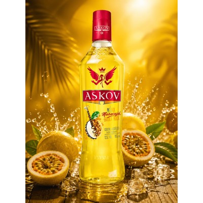 VODKA ASKOV MARACUJA  900ML - DG Distribuidora