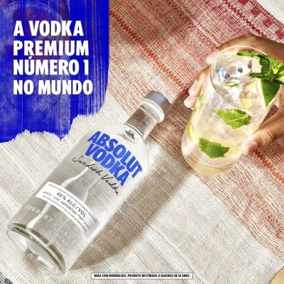 VODKA ABSOLUT GARRAFA 1000 ML - DG Distribuidora