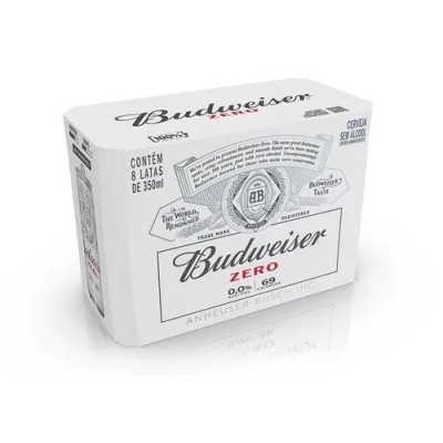 CERVEJA BUDWEISER ZERO   350ML CX C/ 8