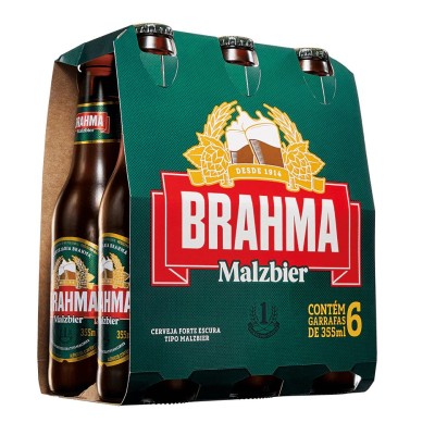 CERVEJA BRAHMA MALZIBIER LONG NECK 355ML C/6 - DG Distrib...